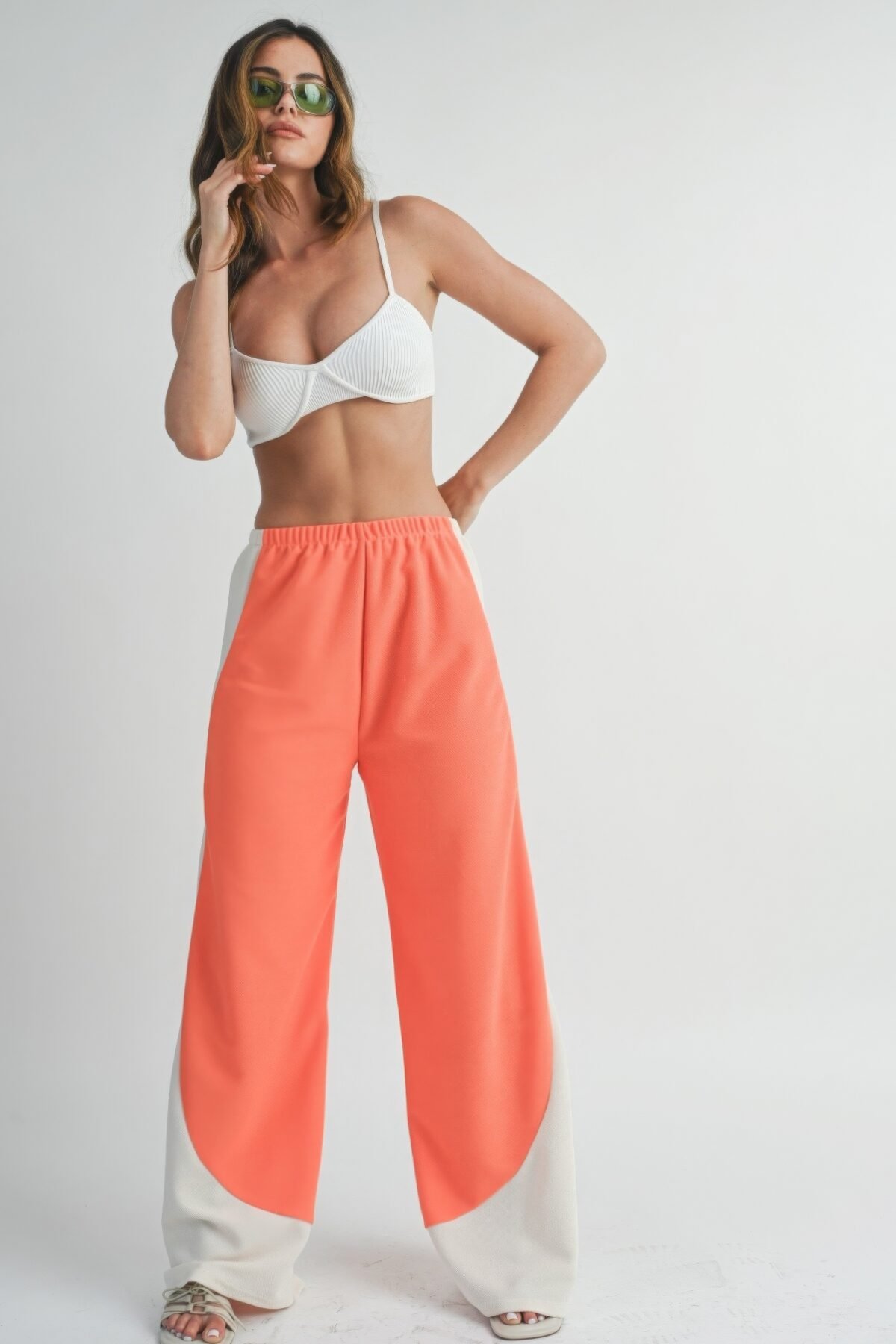Two Toned Wide Leg Pants - Image 2
