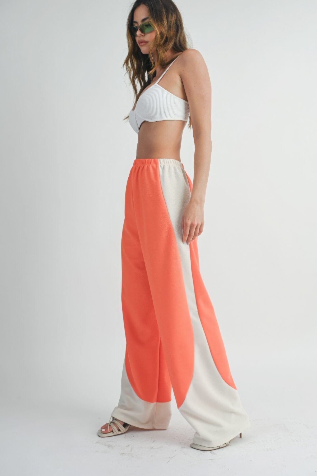 Two Toned Wide Leg Pants - Image 4