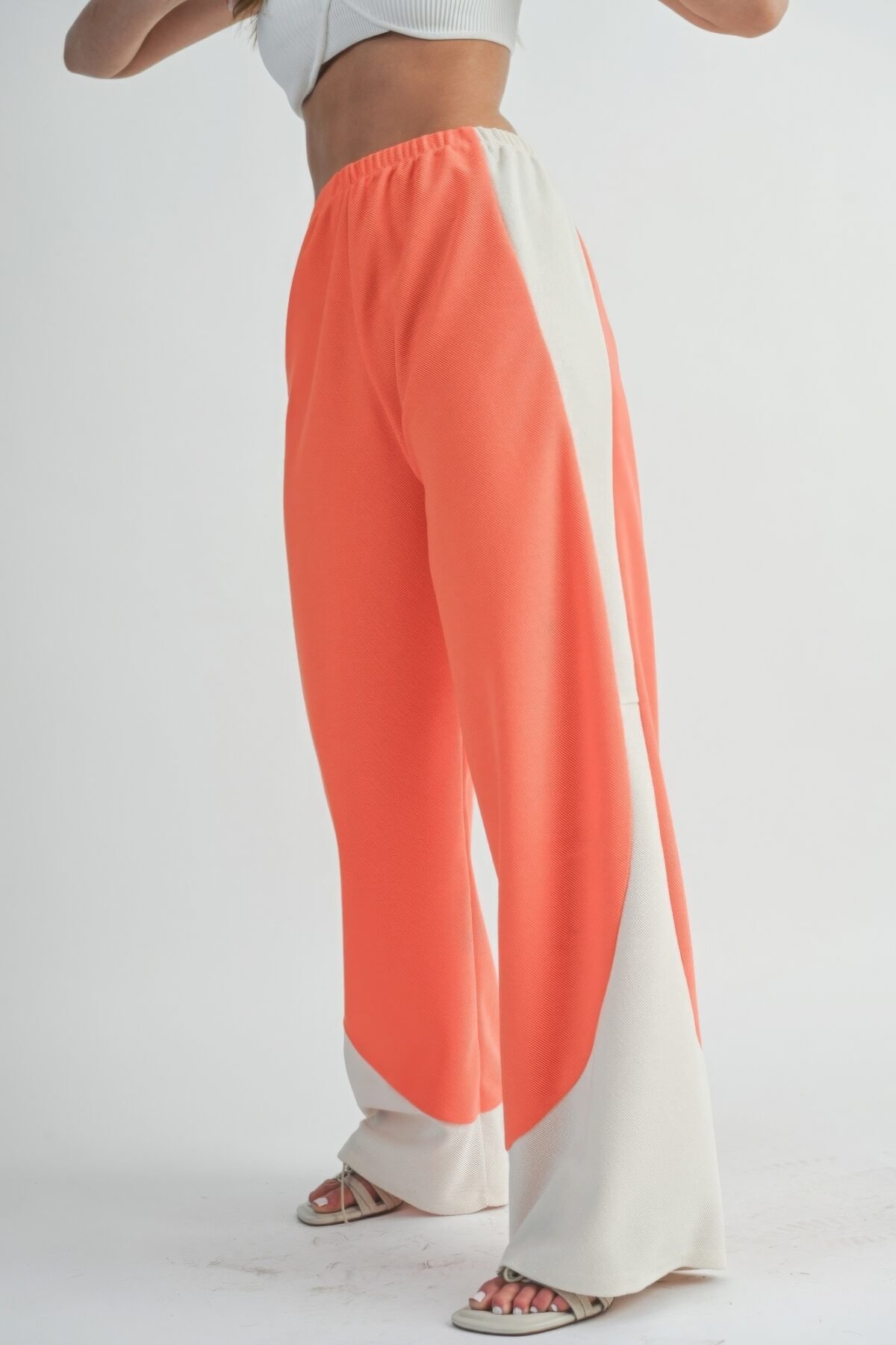 Two Toned Wide Leg Pants - Image 6