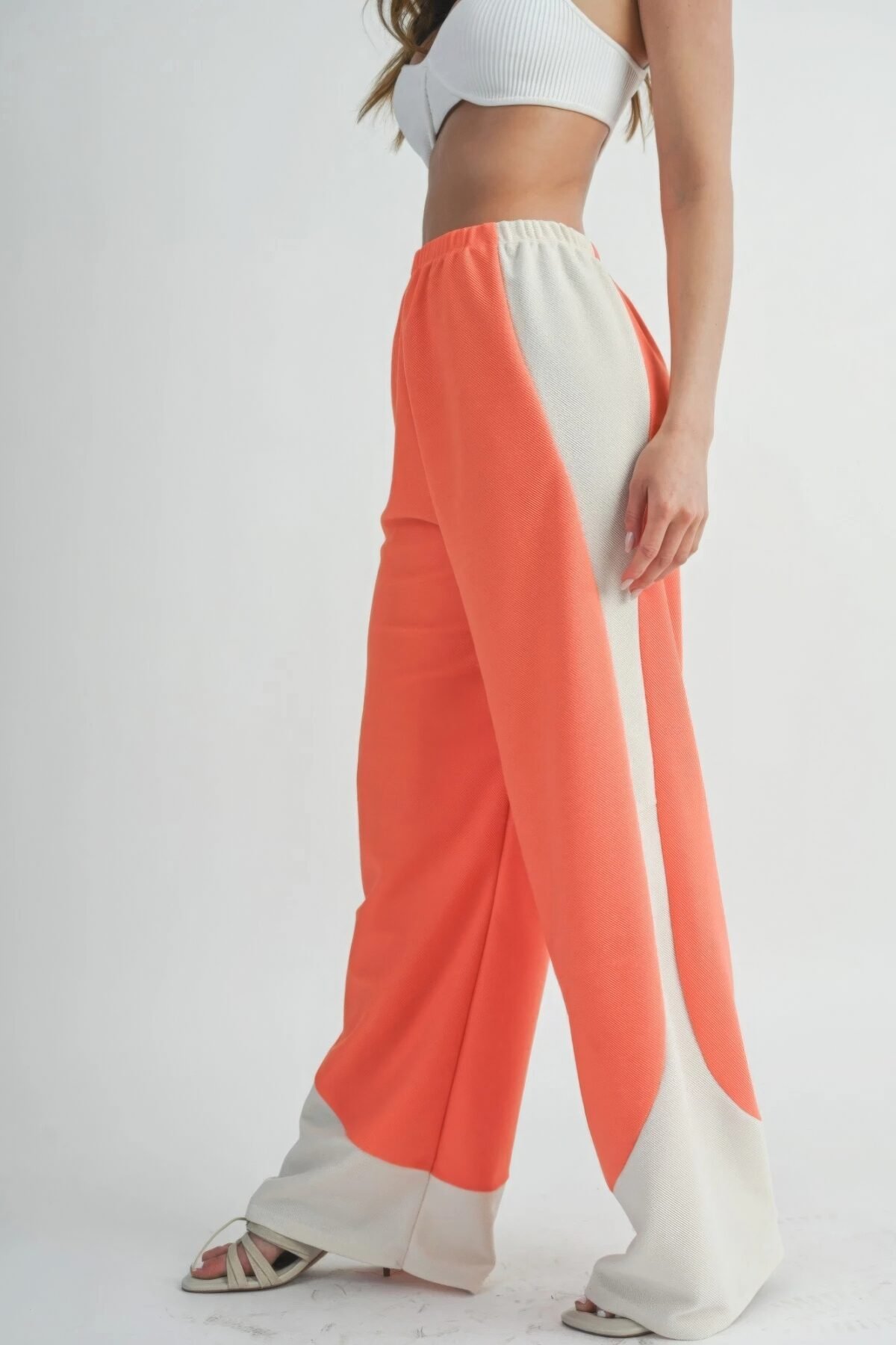 Two Toned Wide Leg Pants - Image 7