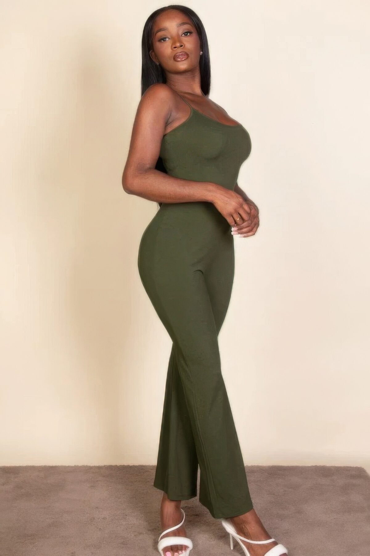 Ribbed sleeveless wide leg jumpsuit - Image 2