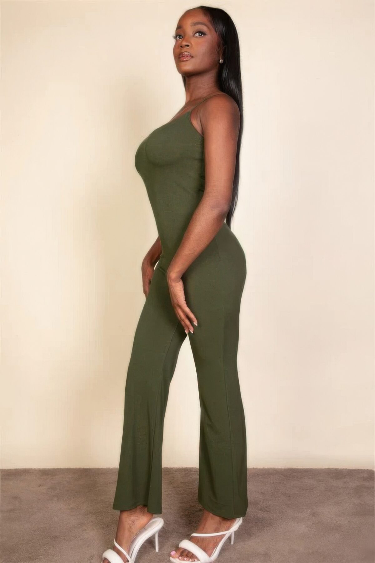 Ribbed sleeveless wide leg jumpsuit - Image 3