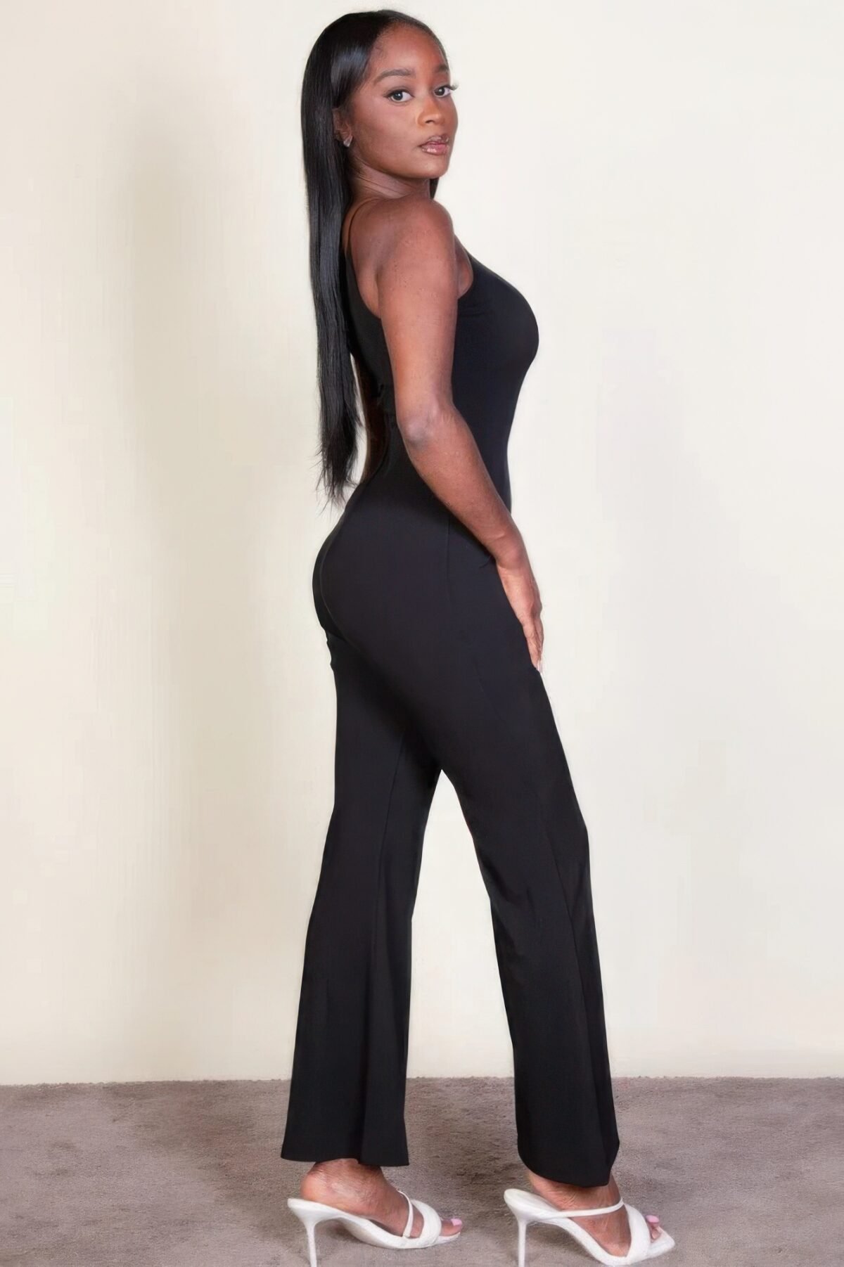 Ribbed sleeveless wide leg jumpsuit - Image 3