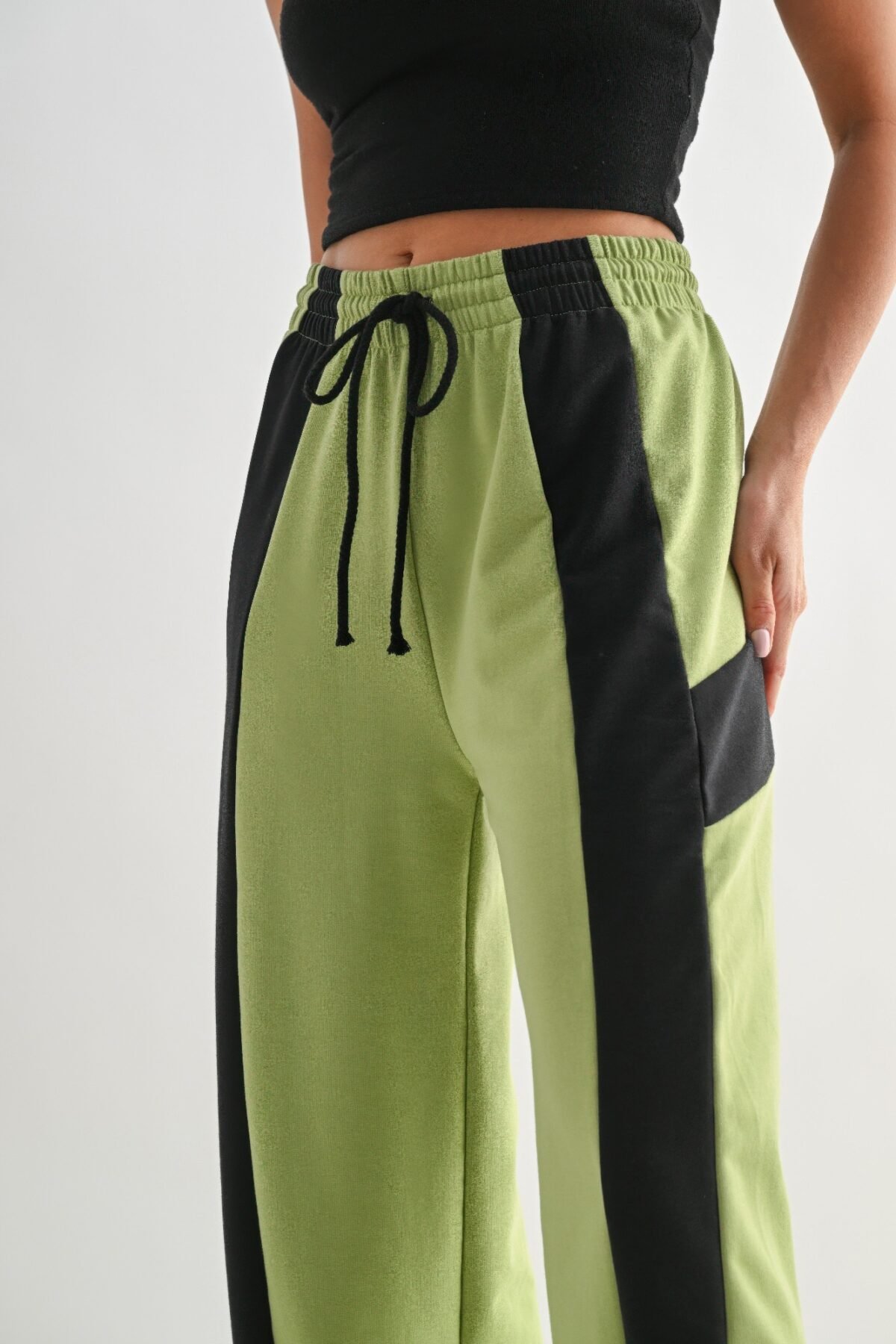 Color Block Wide Leg Lounge Pants - Image 8