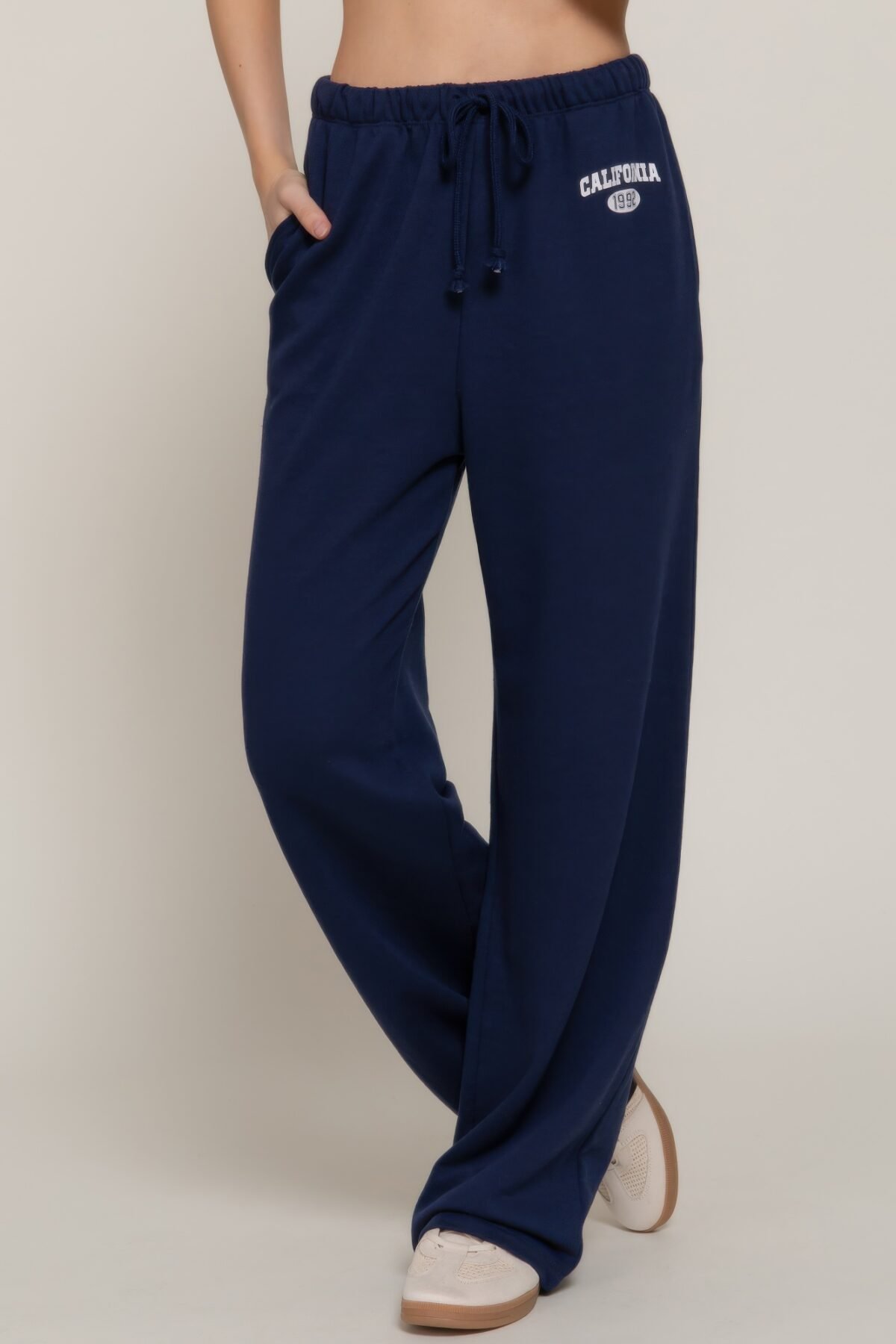 Waistband Print Detail Sweatpants - Image 1
