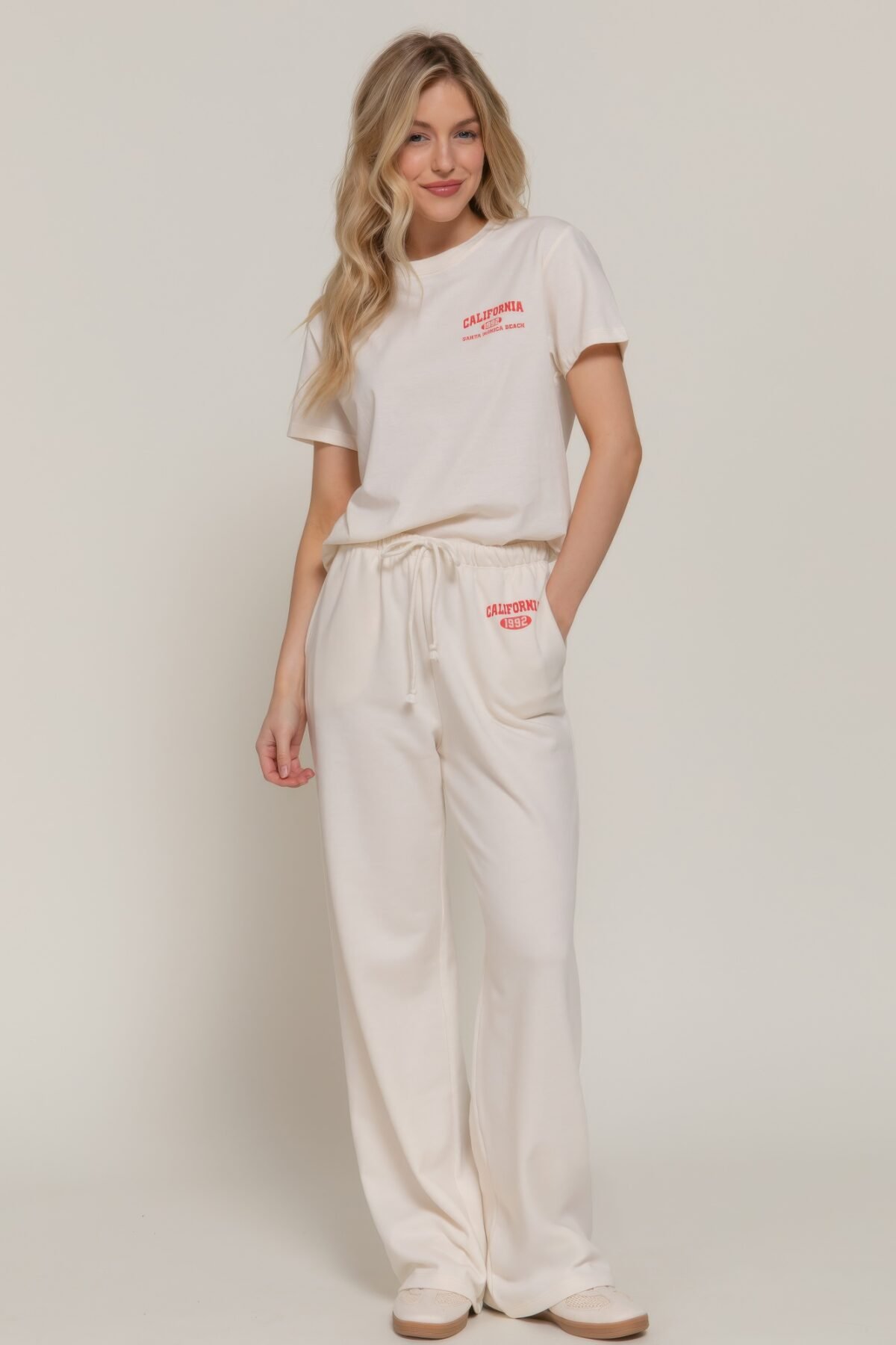 Waistband Print Detail Sweatpants - Image 2