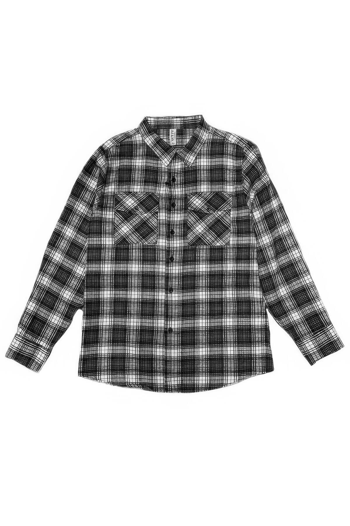 Womens Boyfriend Long Sleeve Checkered Flannel - Image 12