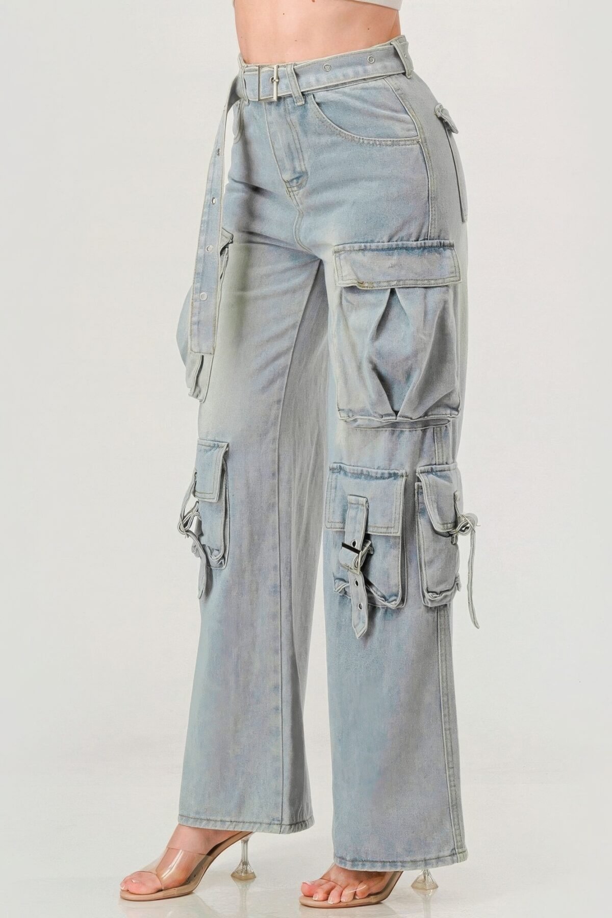 Belted Denim Cargo Jean - Image 2