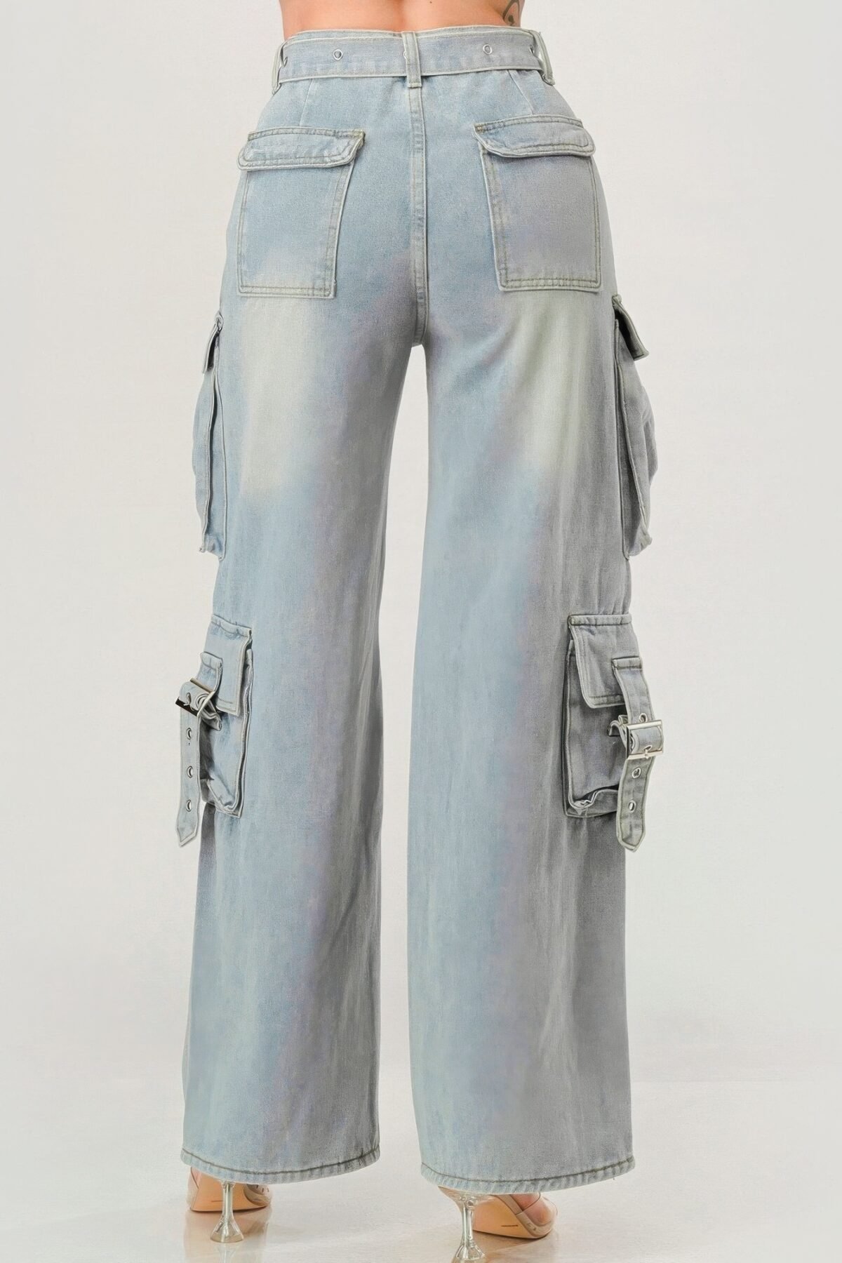 Belted Denim Cargo Jean - Image 3