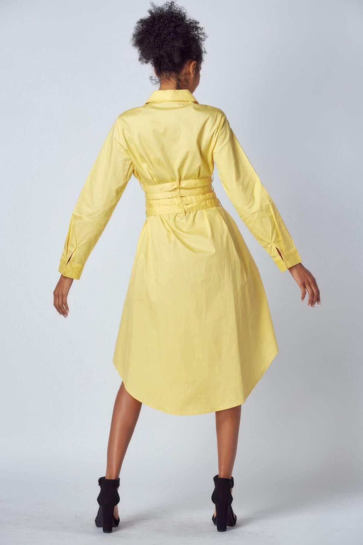 Shirt Dress With Tie Up Belt Detail - Image 5