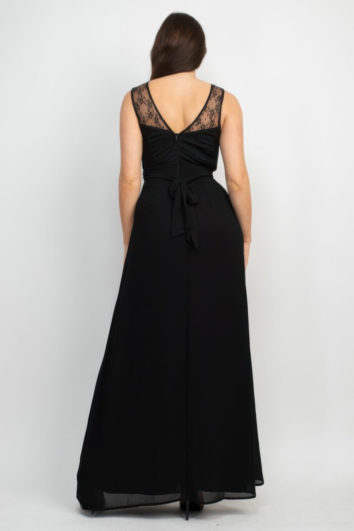 Jewel Waist-tie Lace Maxi Dress - Image 5