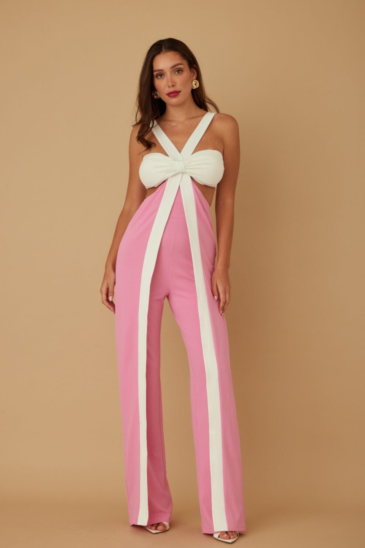 X Ribbon Open Jumpsuit - Image 1