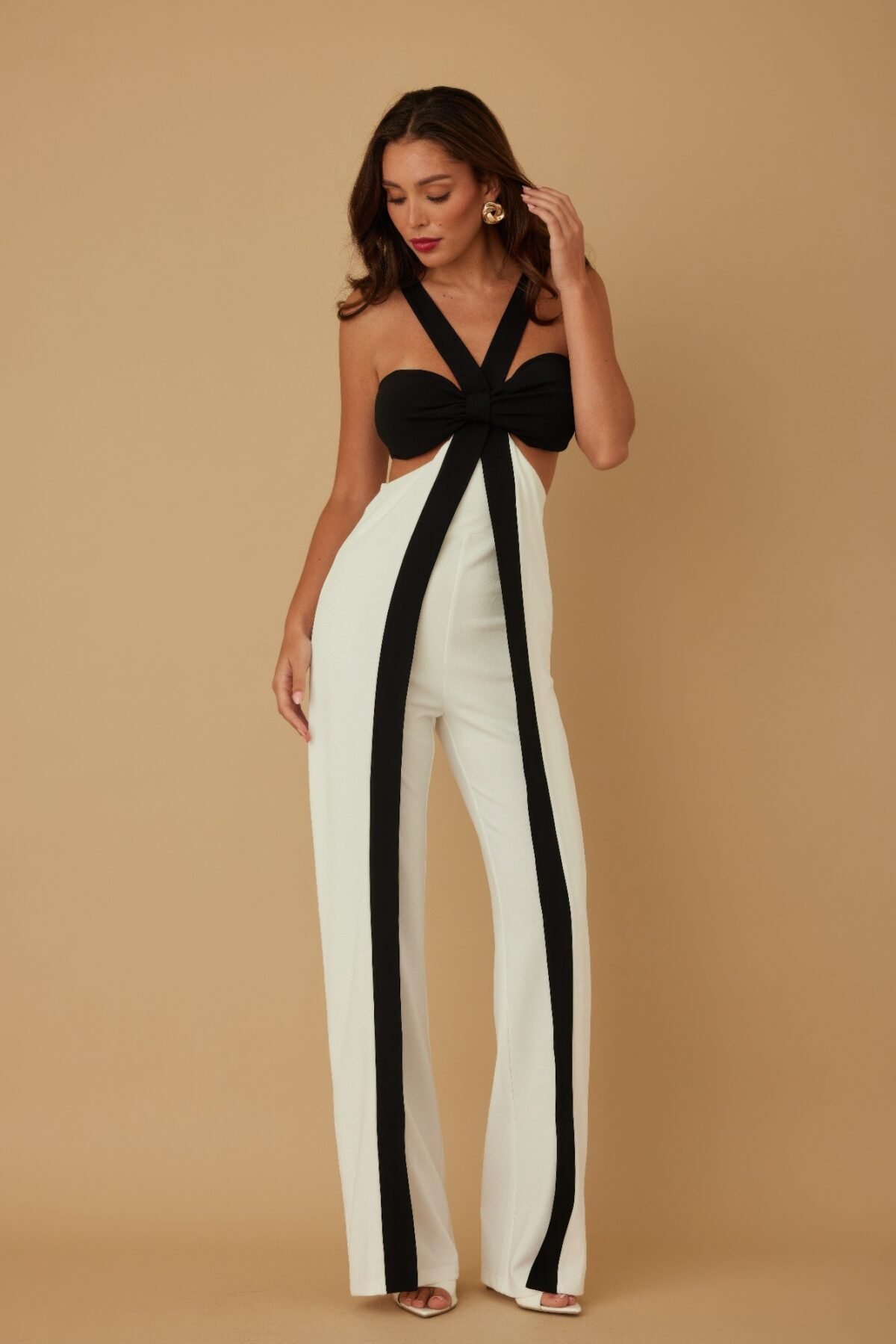 X Ribbon Open Jumpsuit - Image 5