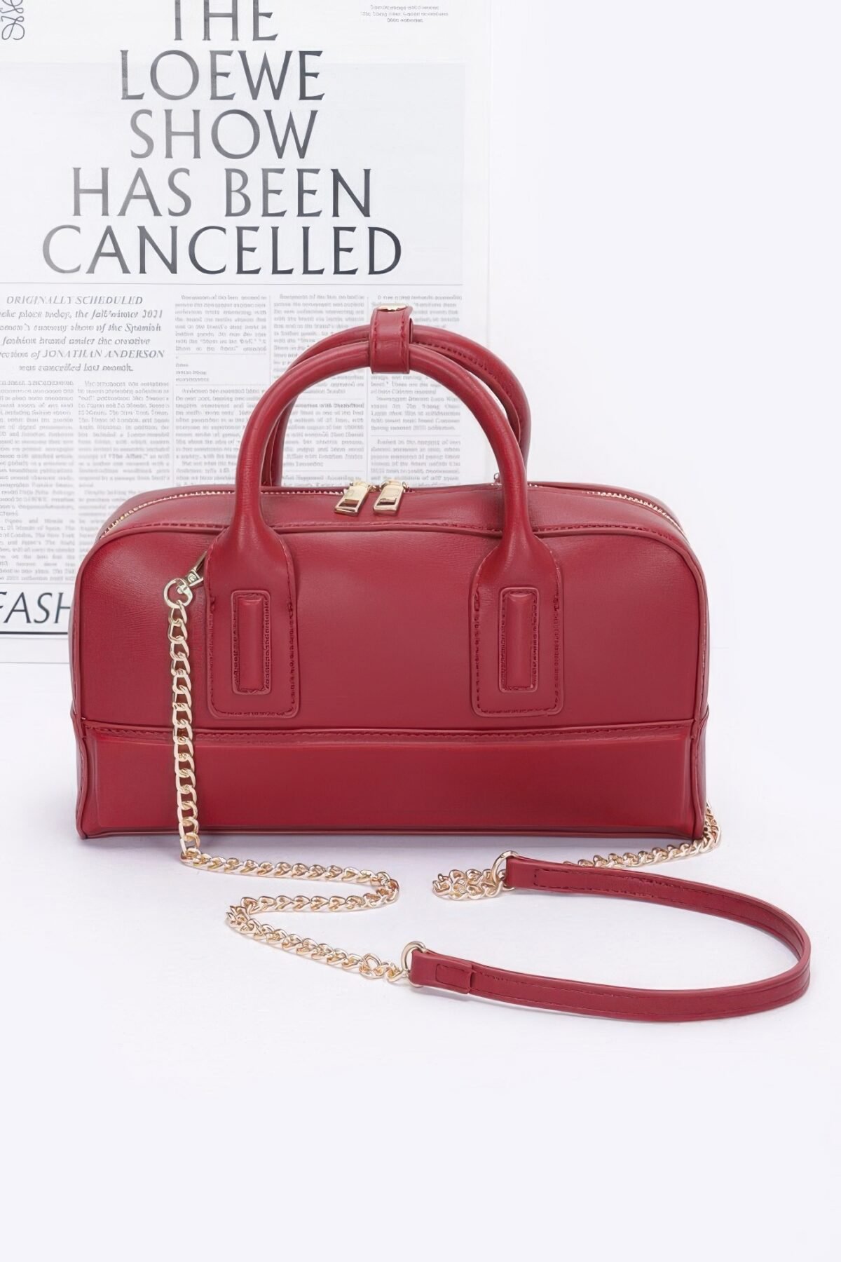 Faux Leather Handbag - Image 1