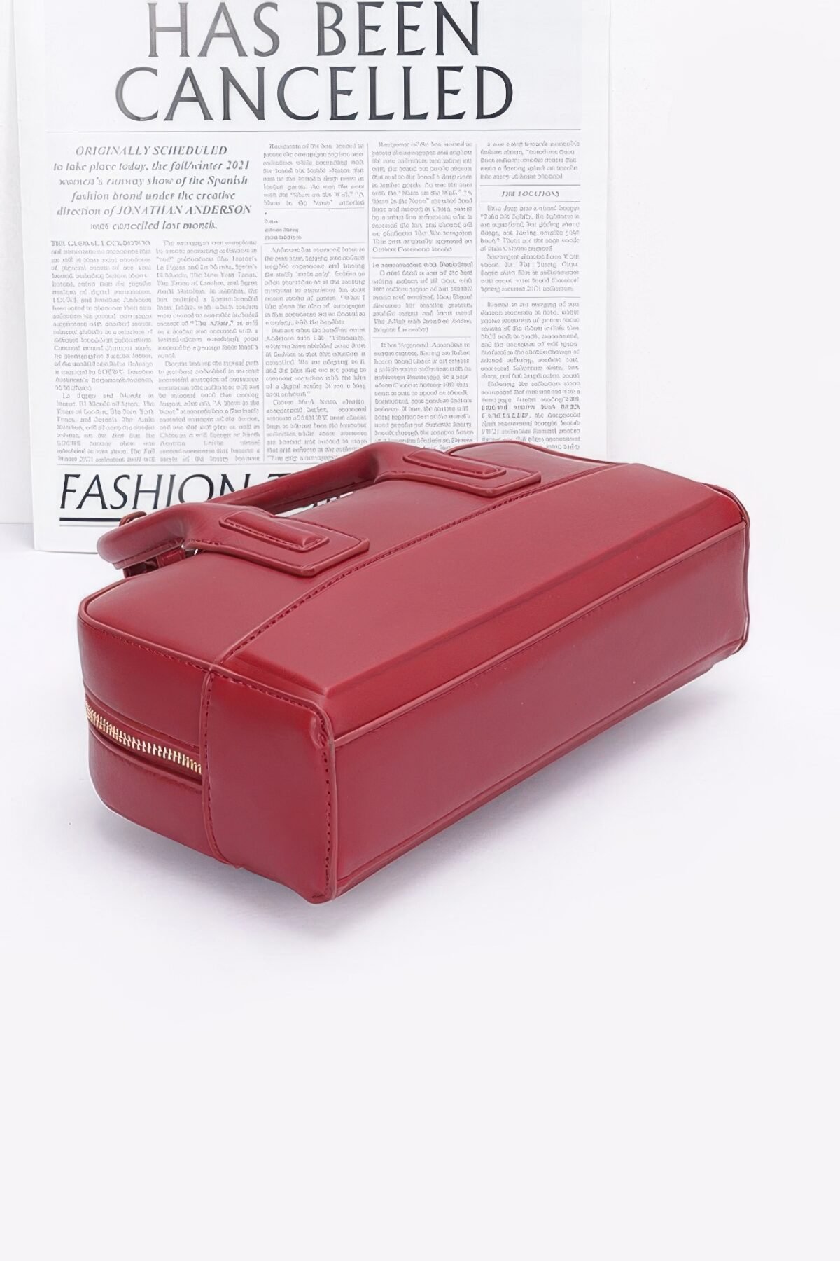 Faux Leather Handbag - Image 4