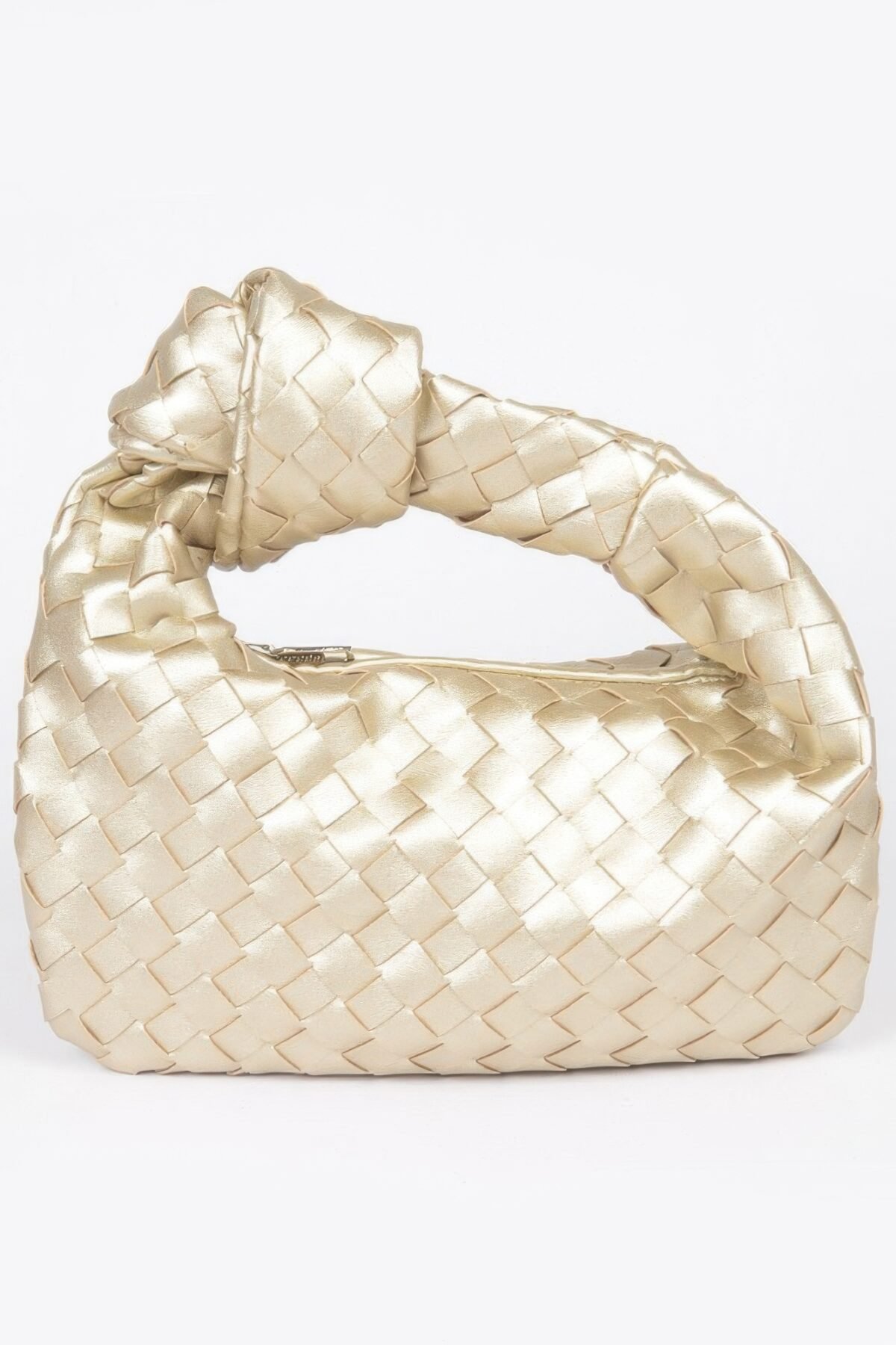Faux Leather Braided Zip Bag - Image 7