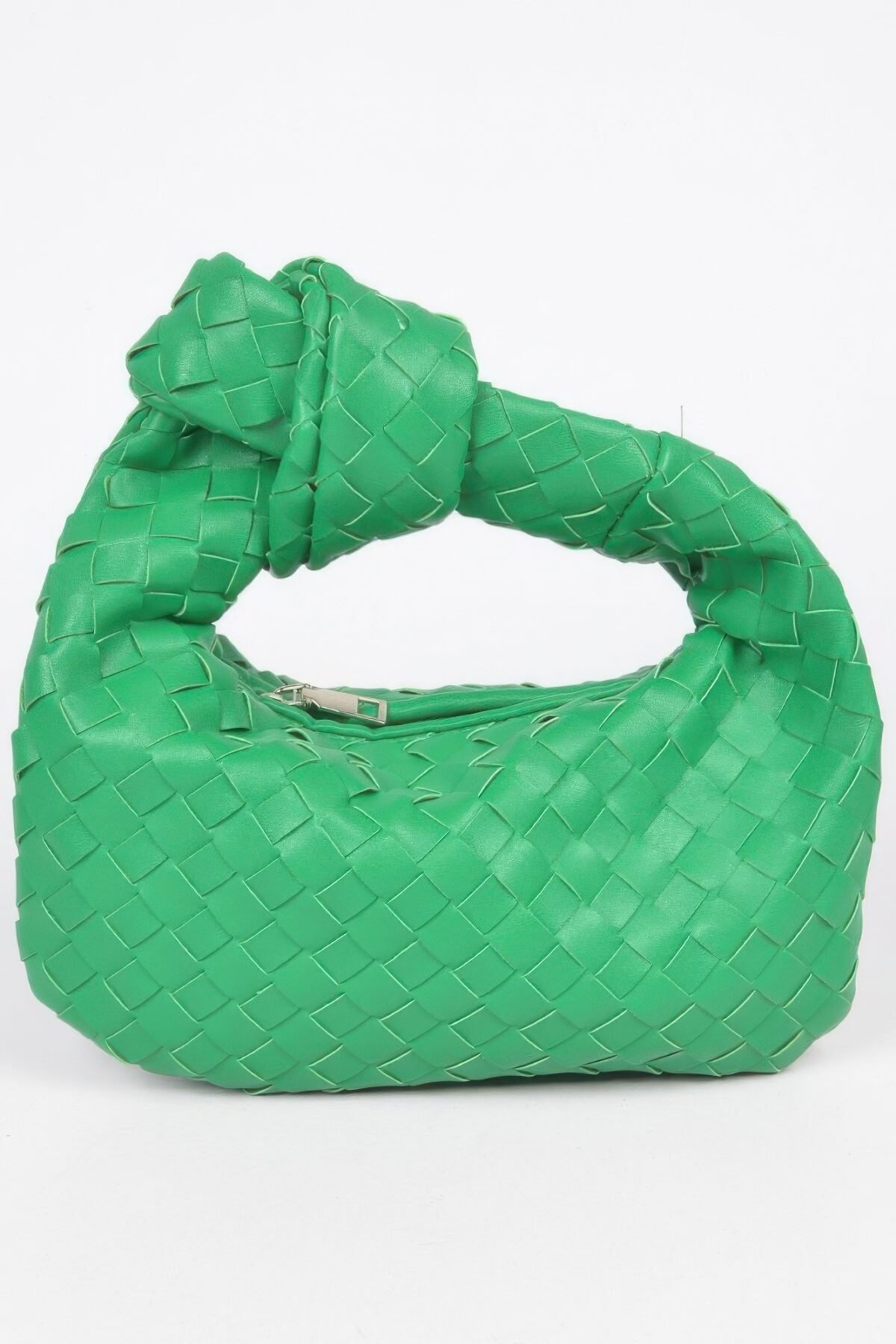 Faux Leather Braided Zip Bag - Image 9