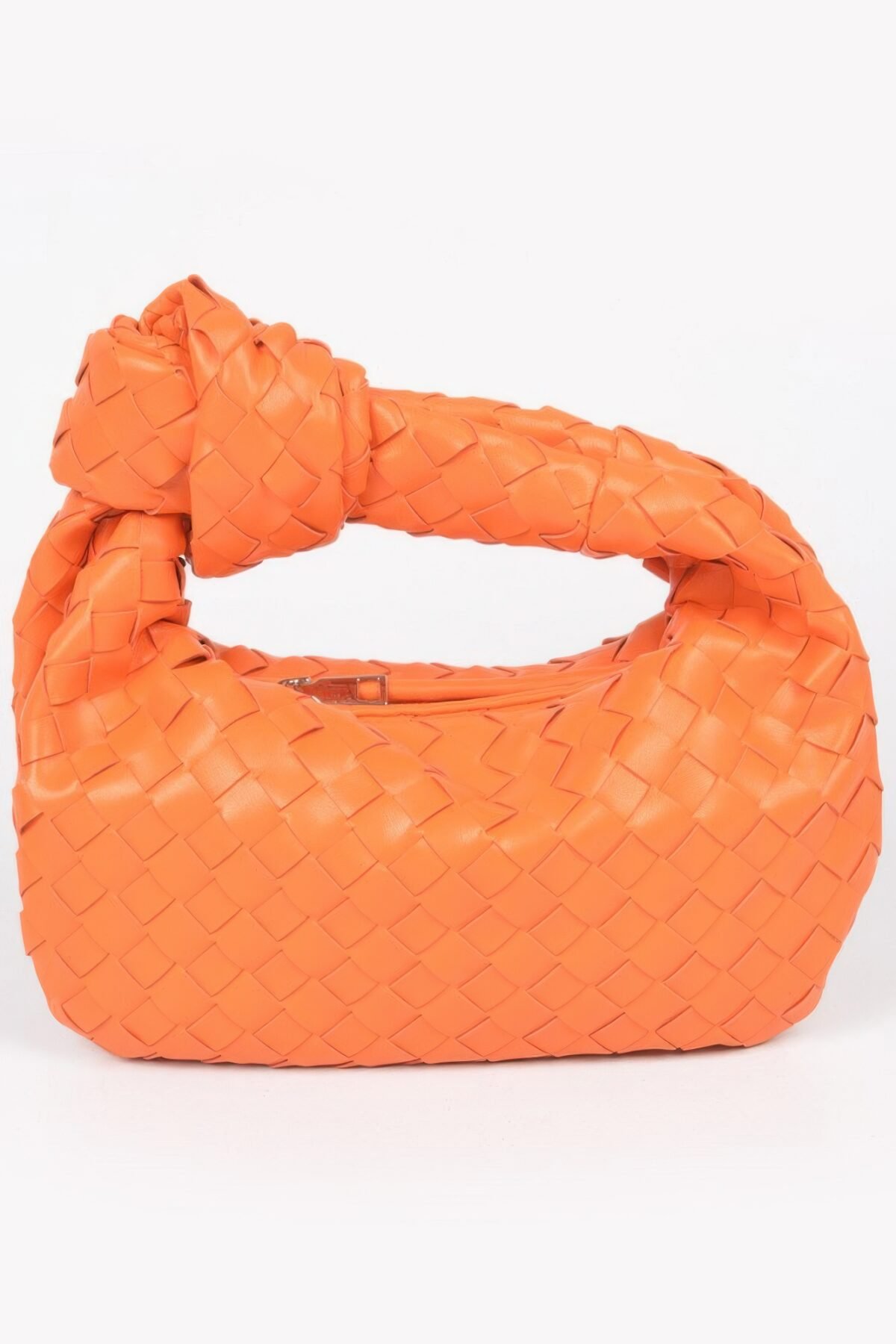 Faux Leather Braided Zip Bag - Image 10