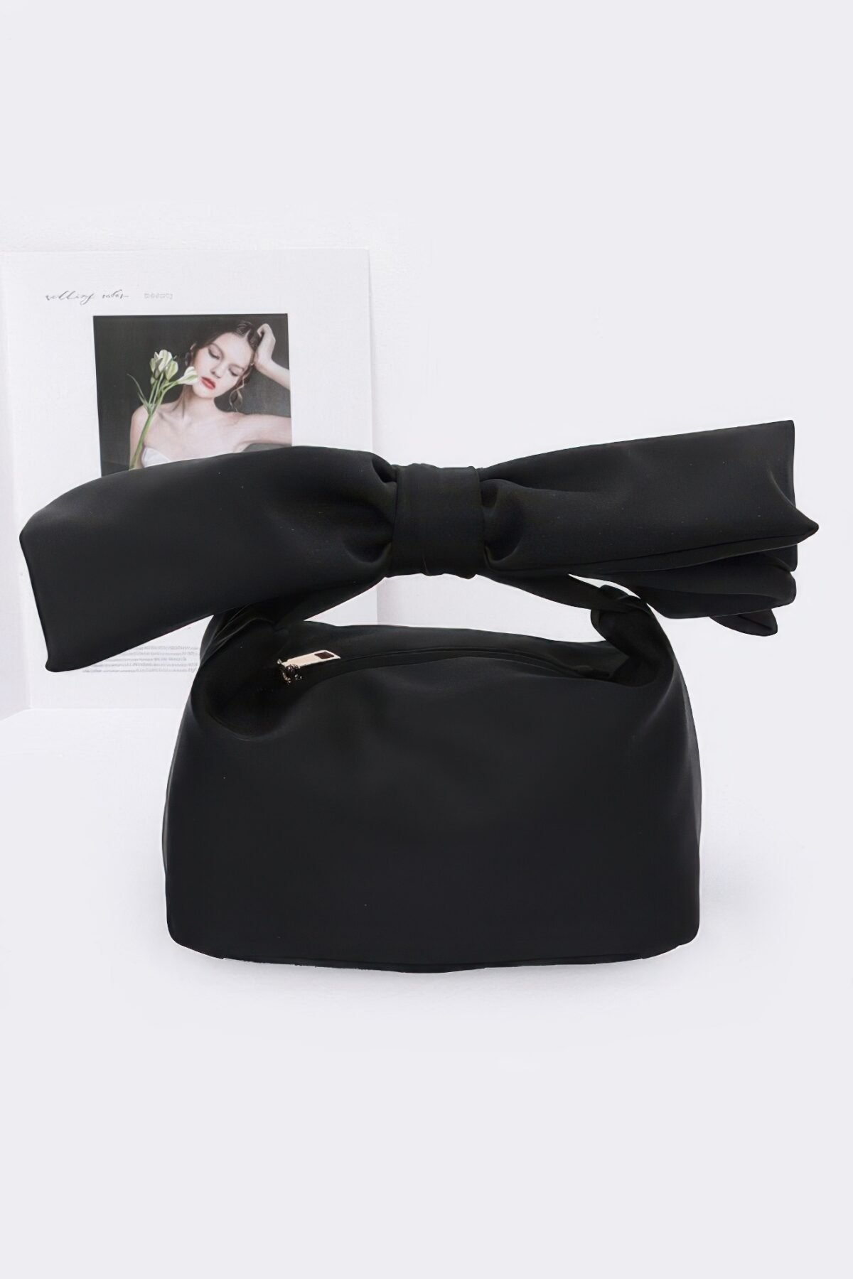 Nylon Bow Handle Women's Clutch Bag - Image 5