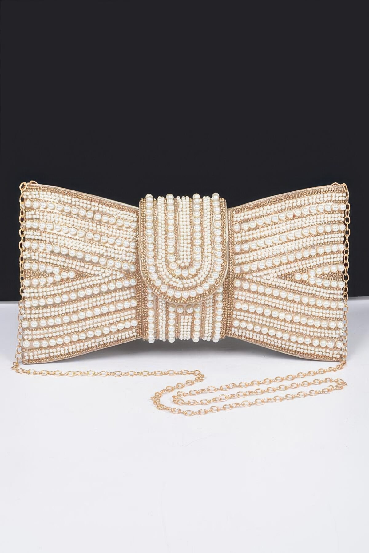 Rhinestone And Pearl Party Clutch - Image 1