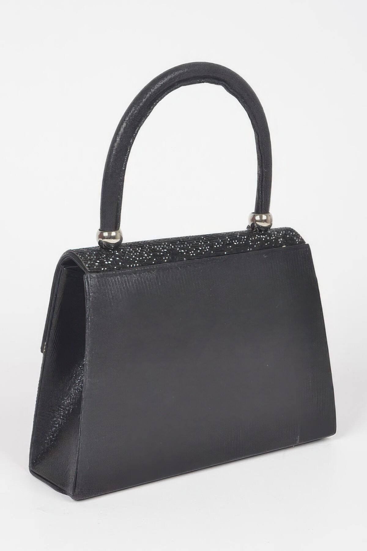 Rhinestone Ribbon Top Handle Bag - Image 6
