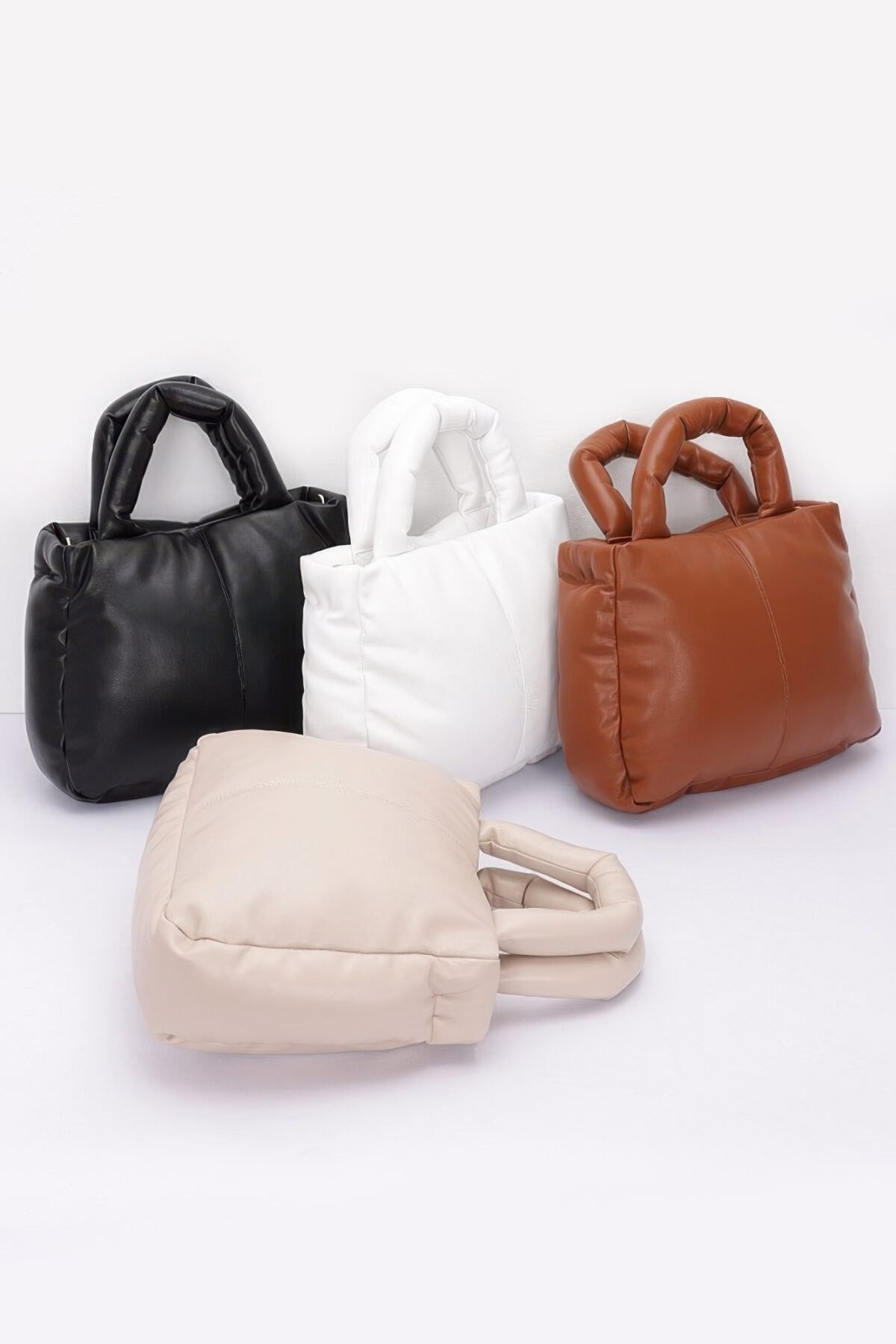 Faux Leather Padded Tote Bag - Image 8