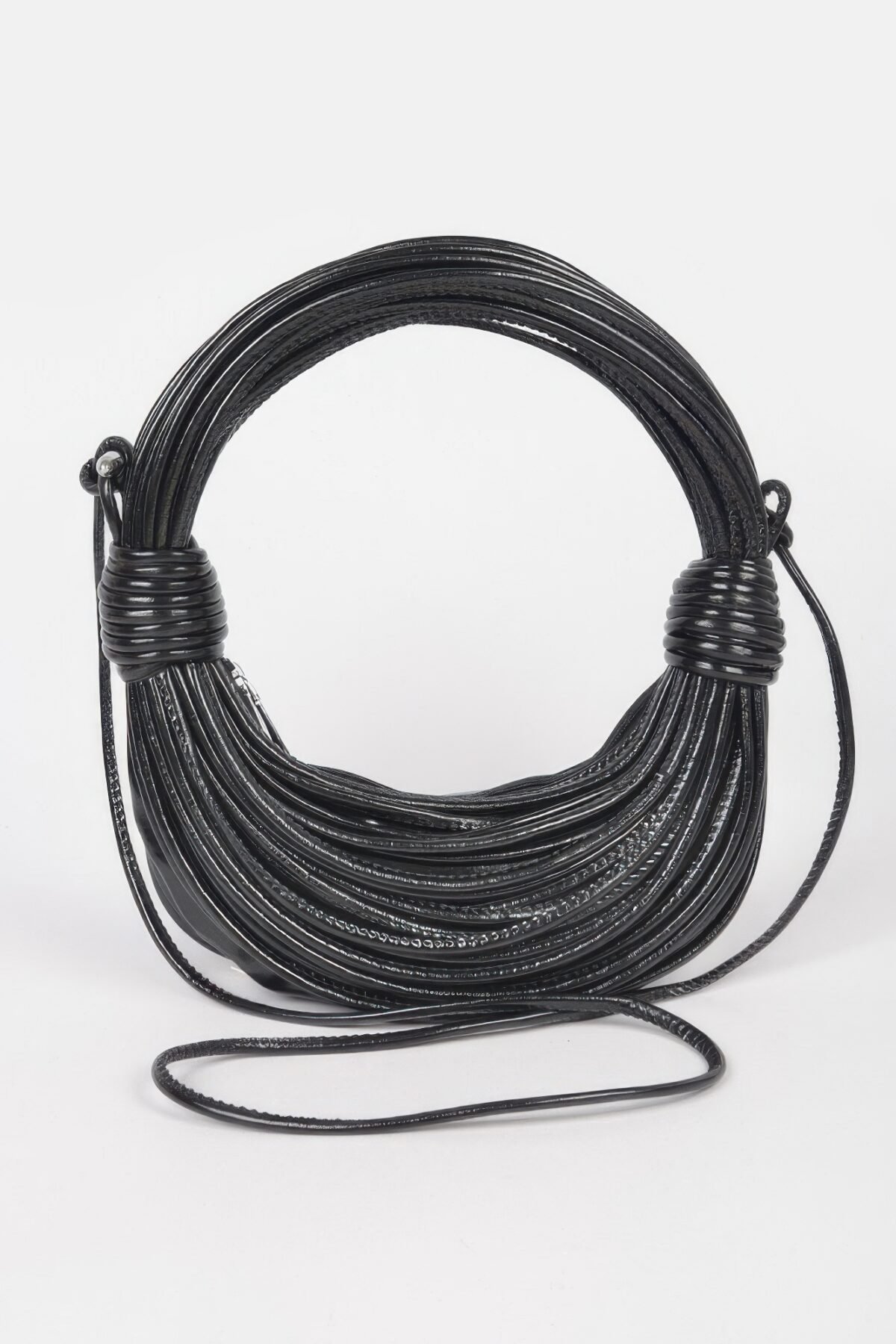 Faux Leather Rope Hobo Bag - Image 1