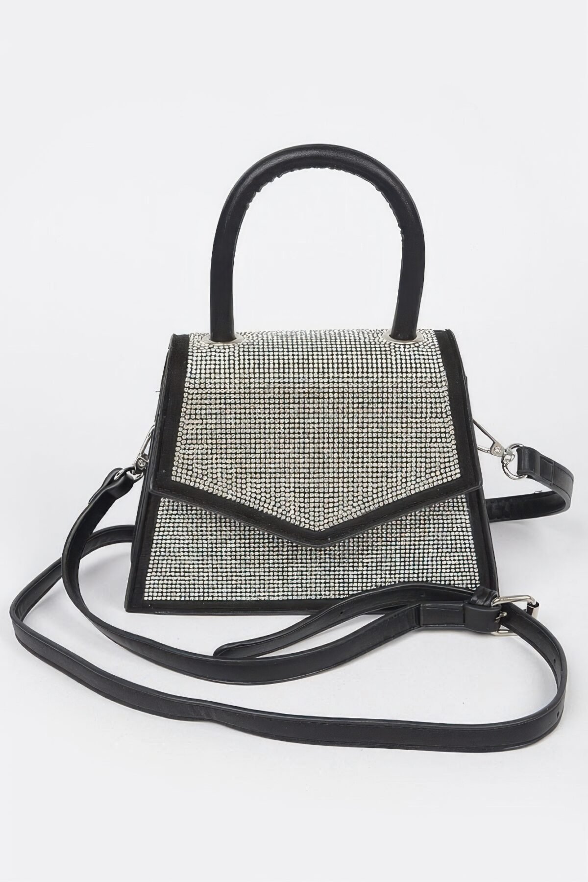Rhinestone Top Handle Crossbody Bag - Image 1