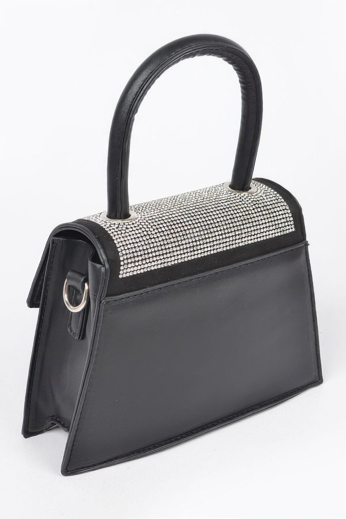 Rhinestone Top Handle Crossbody Bag - Image 6