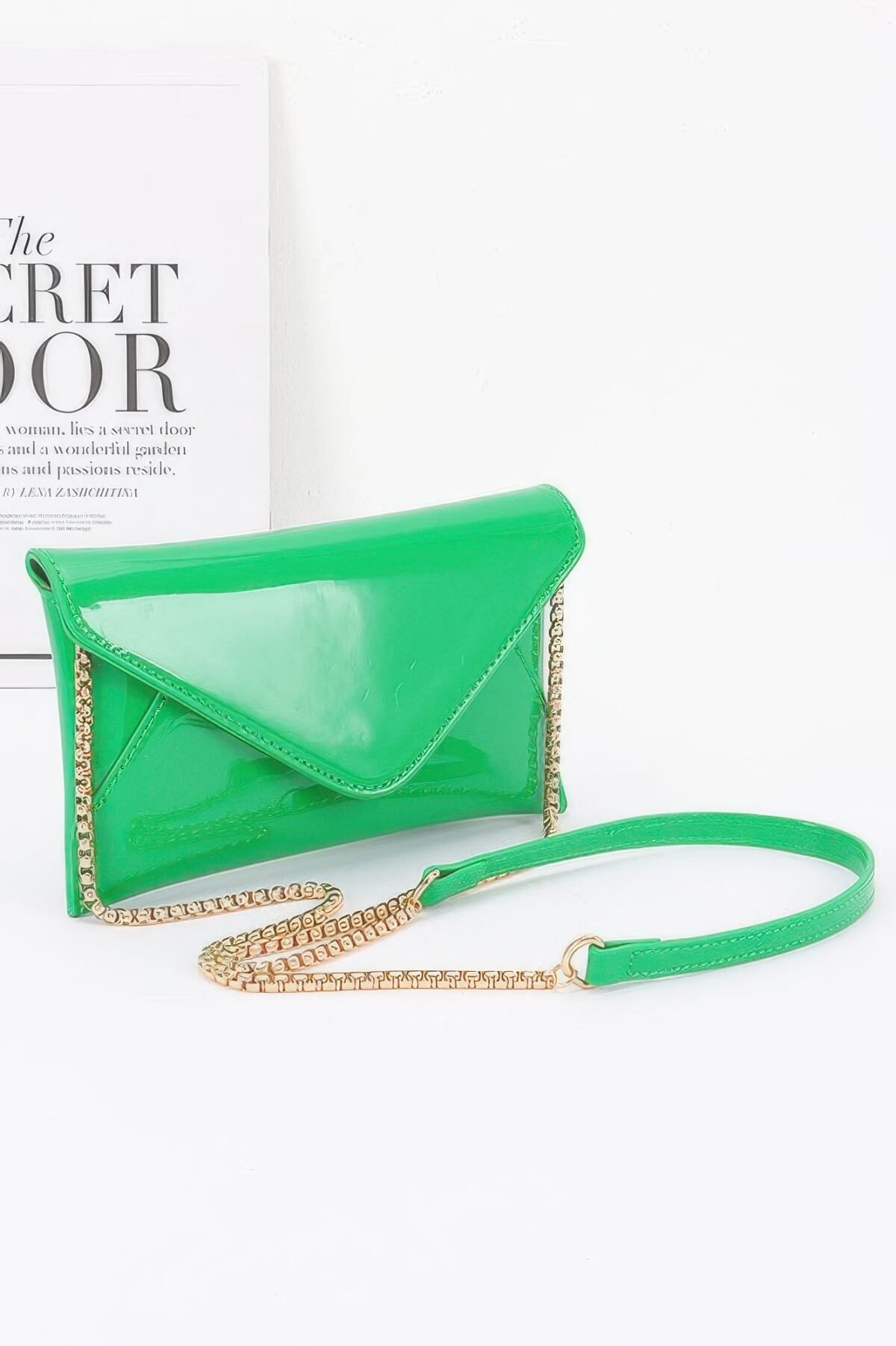 Enamel Envelope Clutch - Image 8
