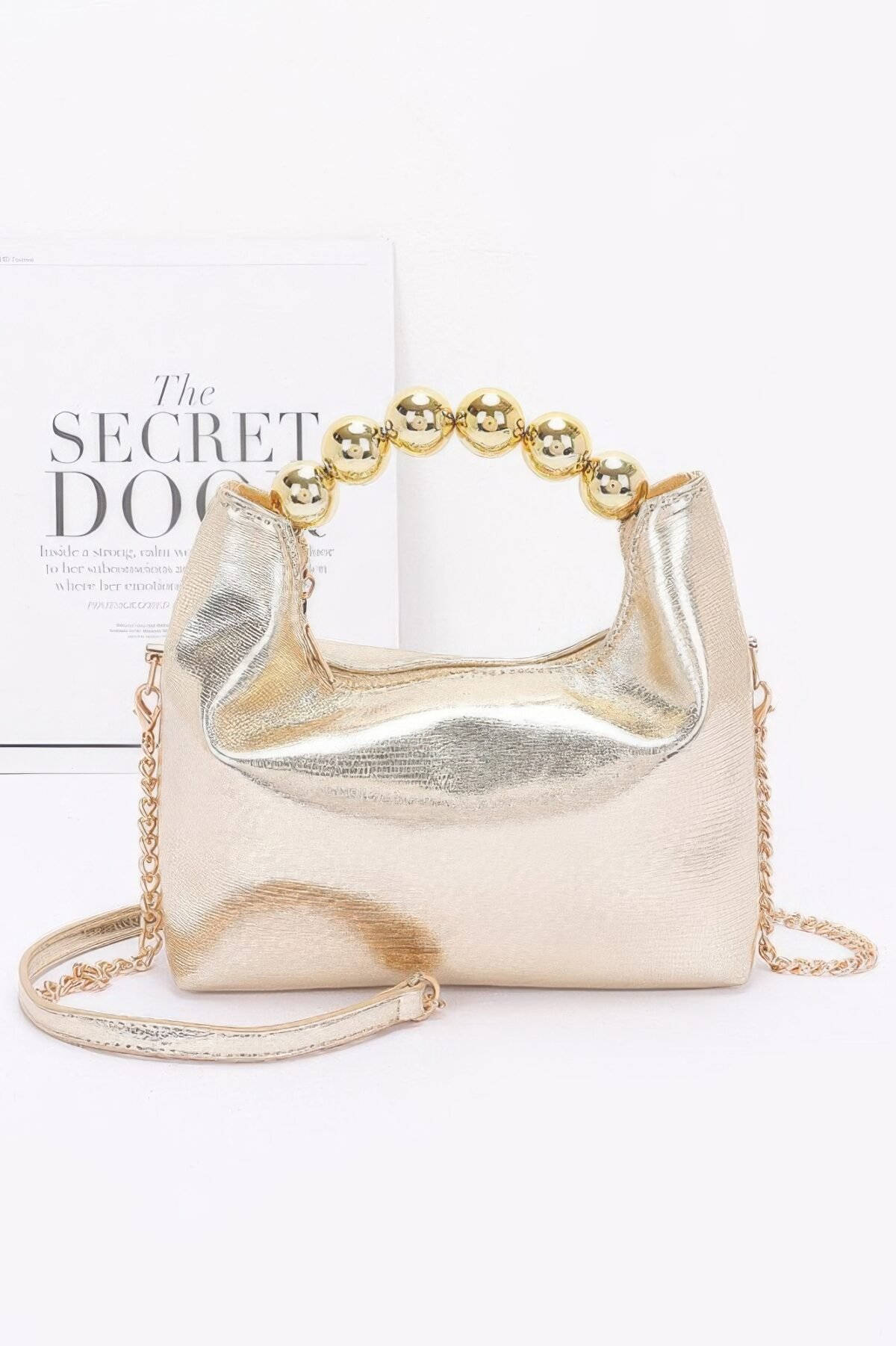 Metallic Ccb Ball Handle Bag - Image 3