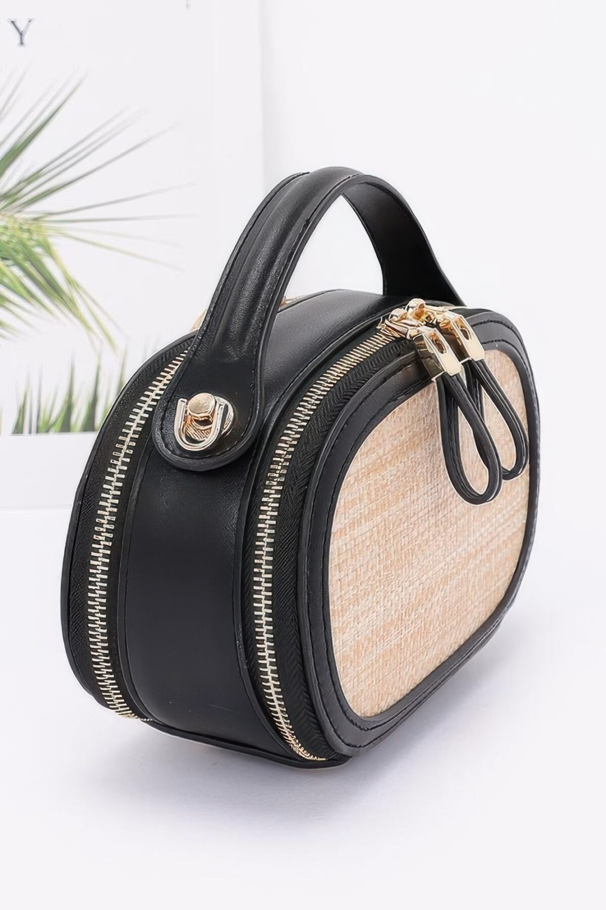 Faux Straw Bowling Bag - Image 2