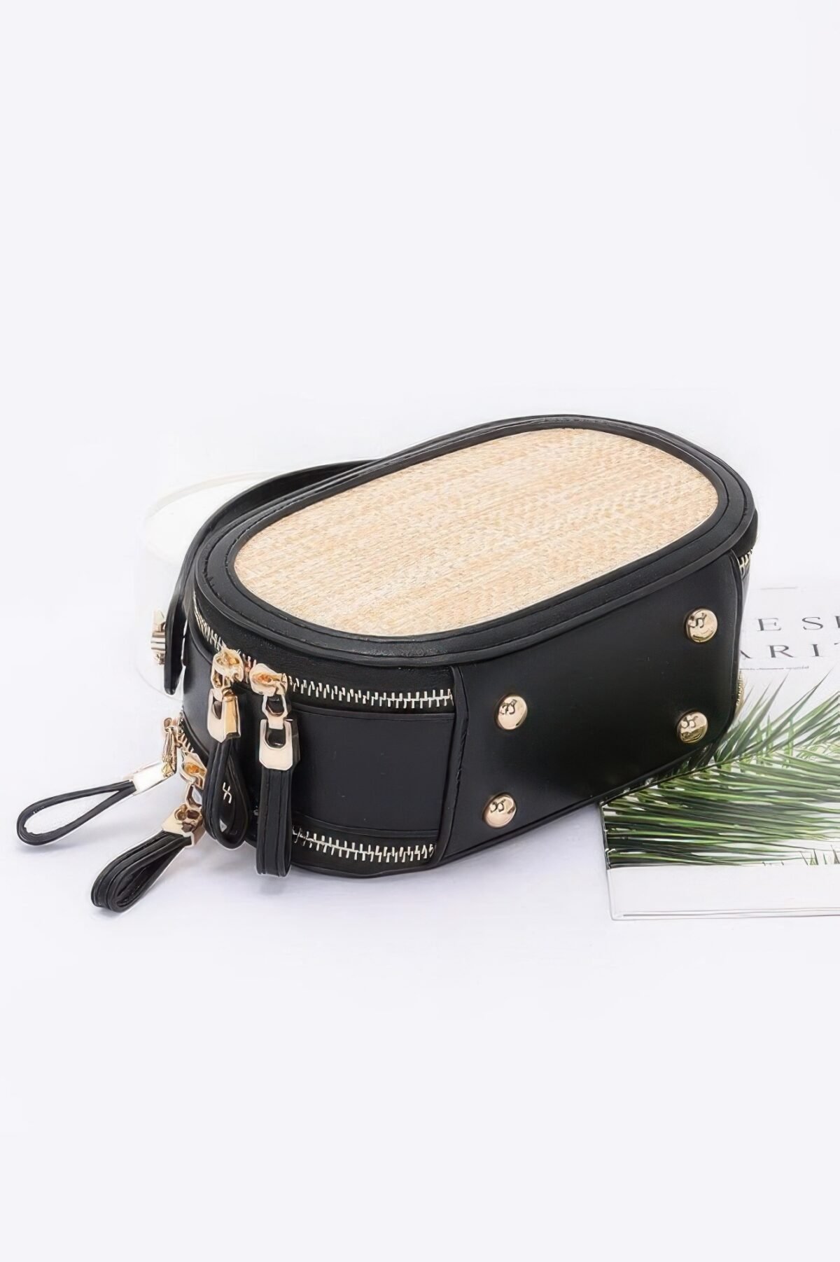 Faux Straw Bowling Bag - Image 3