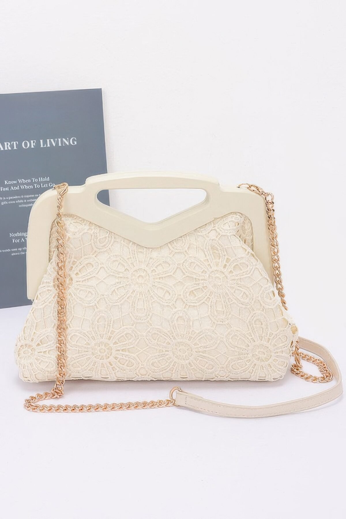 Crochet Wood Frame Clutch - Image 1