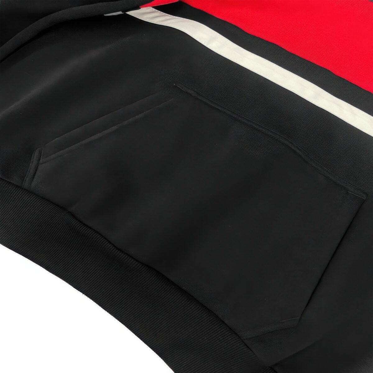 Solid With Three Stripe Pullover Hoodie - Image 4