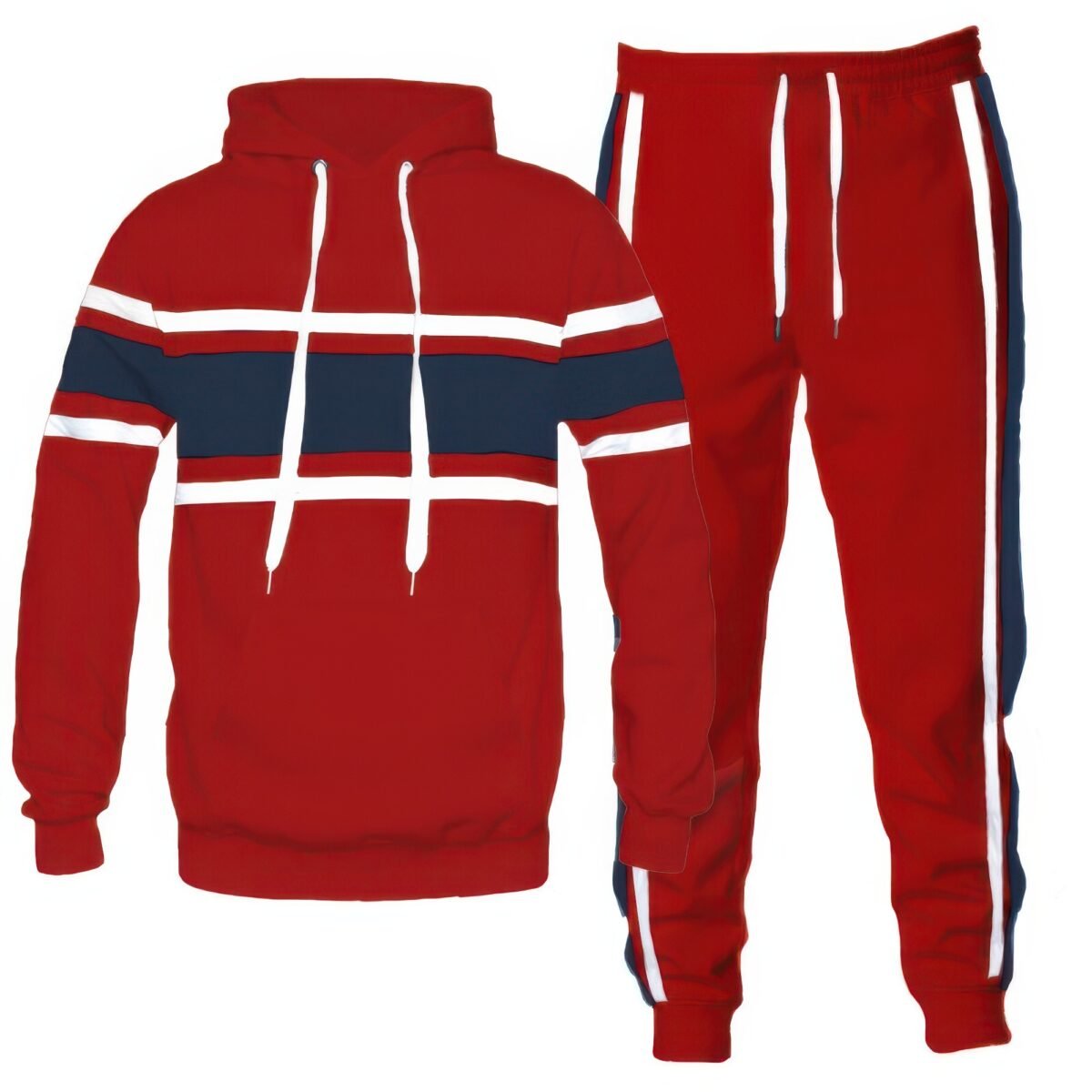 Solid With Three Stripe Pullover Hoodie - Image 11
