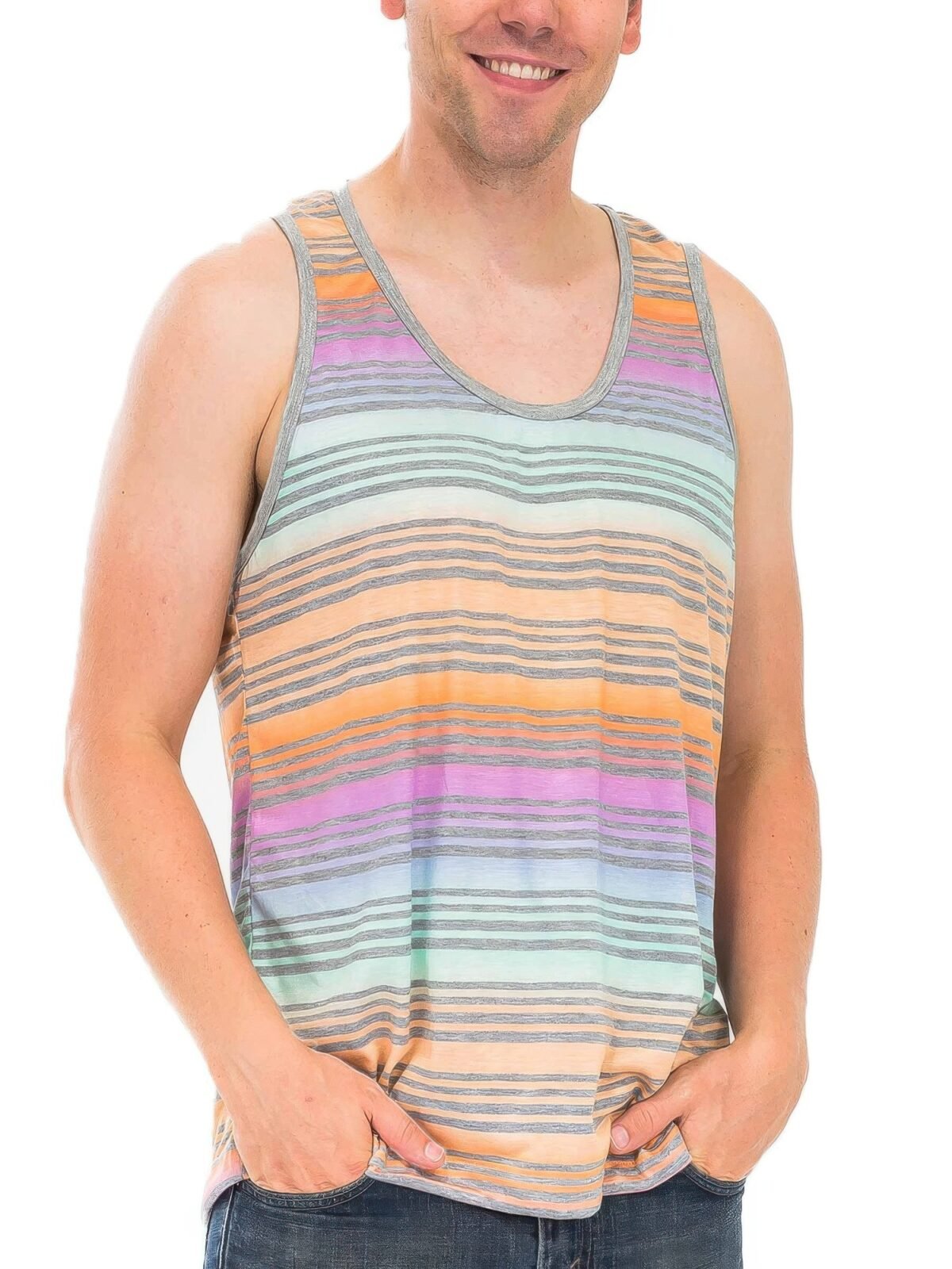 Pastel Striped Tank Top - Image 1