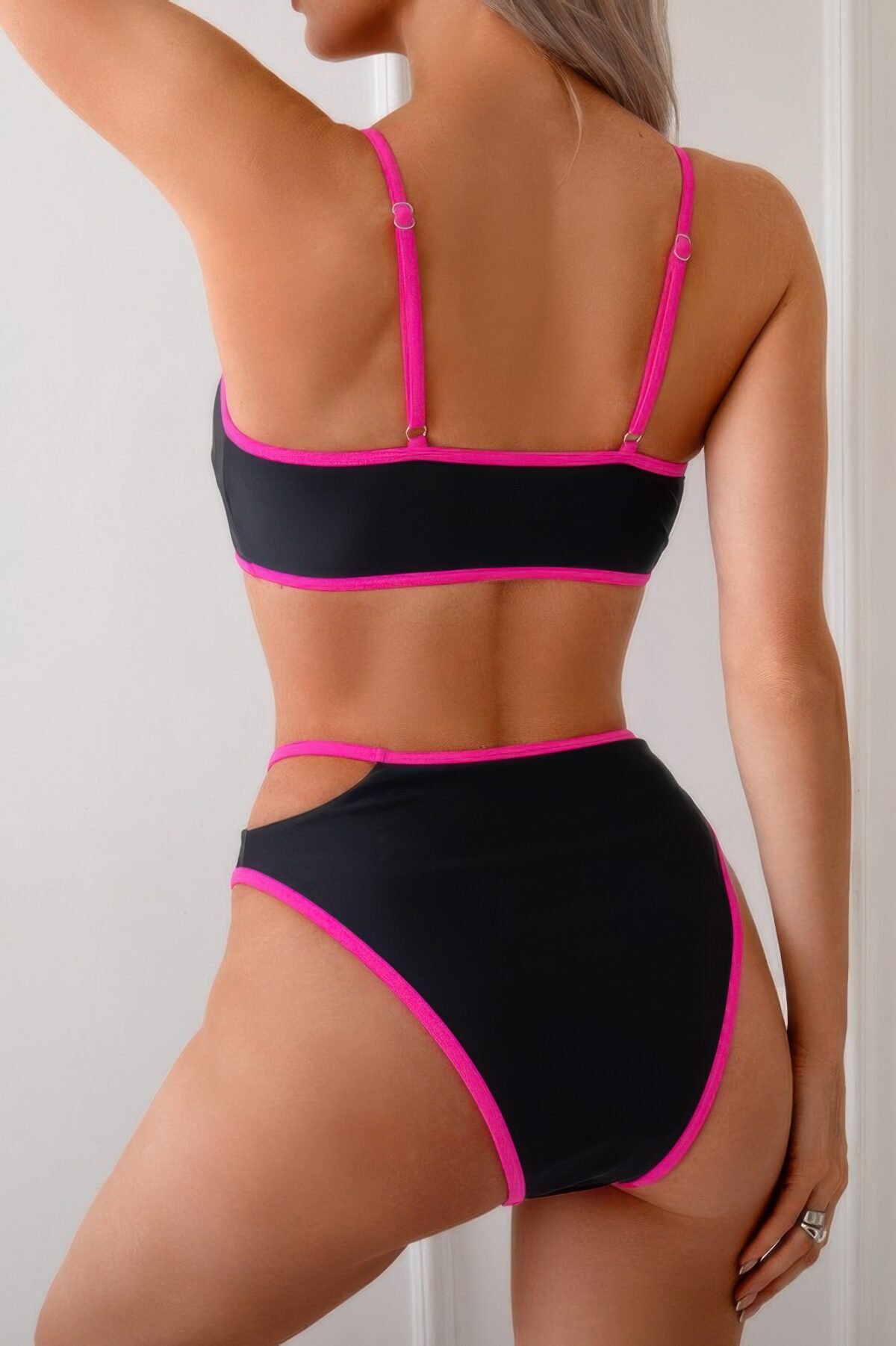 Square Neck Cut Out Two Pieces Bikini - Image 6