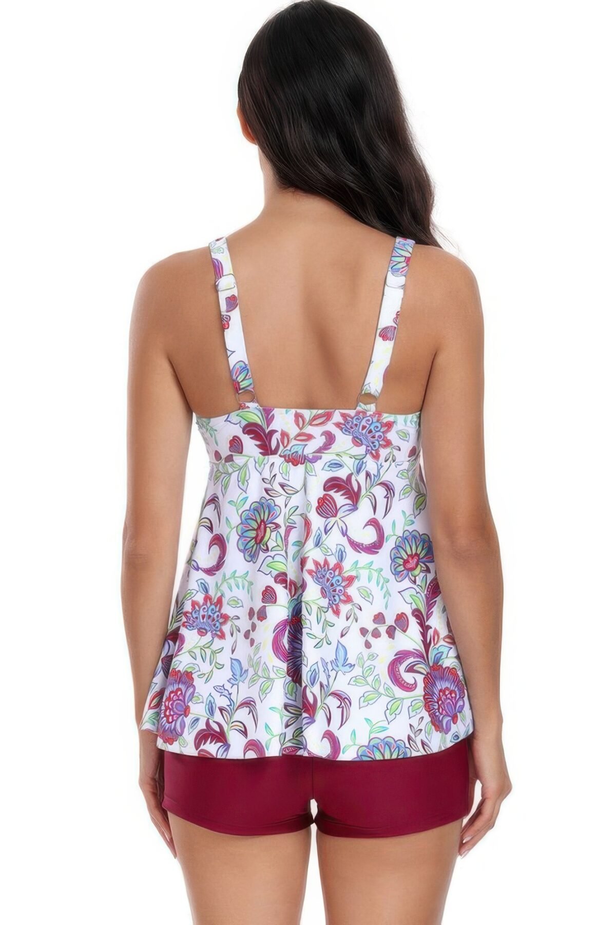 Printed Sleeveless Ruffle Two Pieces Swimsuits - Image 14